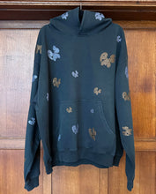 MADE TO ORDER: WASHED BLACK OVERSIZED HEAVYWEIGHT PMS HOODIE WITH SPARKLY GLITTER PMS LOGOS
