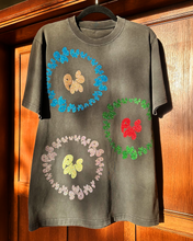 Three Sparkly Circles — Washed Black Short Sleeve